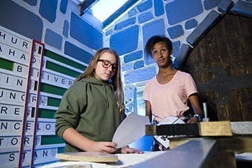 inside an escape room